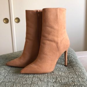 Faux Suede Stiletto Ankle Boots Size 7.5/8 (EU 38)